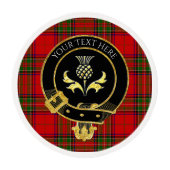 Scottish Clan Crest Thistle Tartan Edible Frosting Rounds (Front)