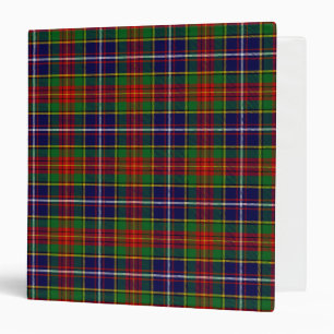 Scottish Clan Crozier Tartan Plaid 3 Ring Binder