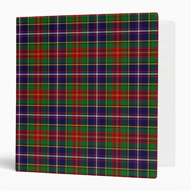 Scottish Clan Crozier Tartan Plaid 3 Ring Binder (Front/Inside)