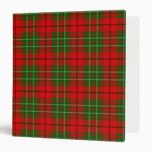 Scottish Clan Cumming Tartan Plaid 3 Ring Binder