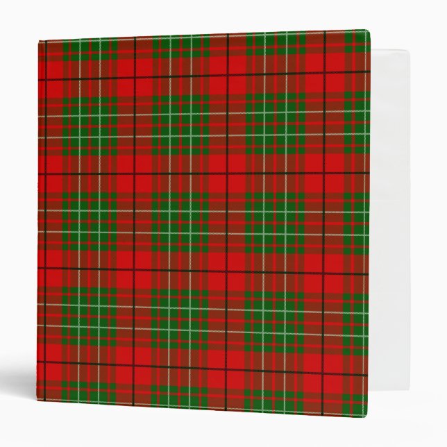 Scottish Clan Cumming Tartan Plaid 3 Ring Binder (Front/Inside)