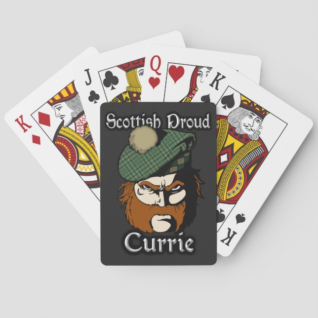 Scottish Clan Currie Tartan Clansman Poker Cards (Back)
