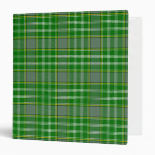 Scottish Clan Currie Tartan Plaid 3 Ring Binder