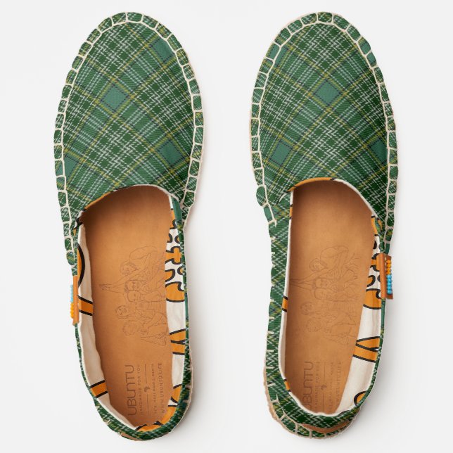 Scottish Clan Currie Tartan Plaid Espadrilles (Front)