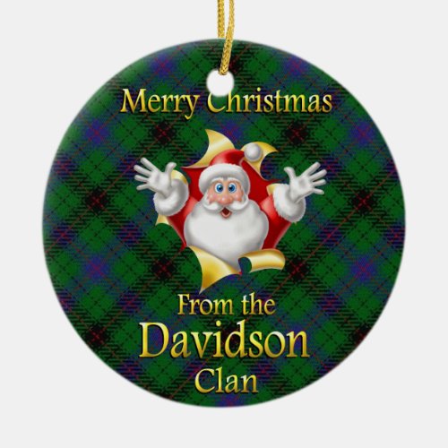 Scottish Clan Davidson Christmas Ornament