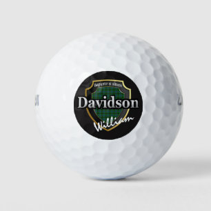 Scottish Clan Davidson Personalize Your Name Golf Balls