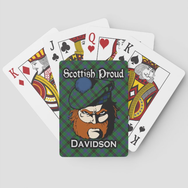 Scottish Clan Davidson Tartan Deck Poker Cards (Back)