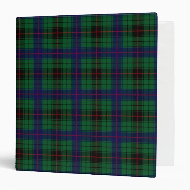 Scottish Clan Davidson Tartan Plaid 3 Ring Binder (Front/Inside)
