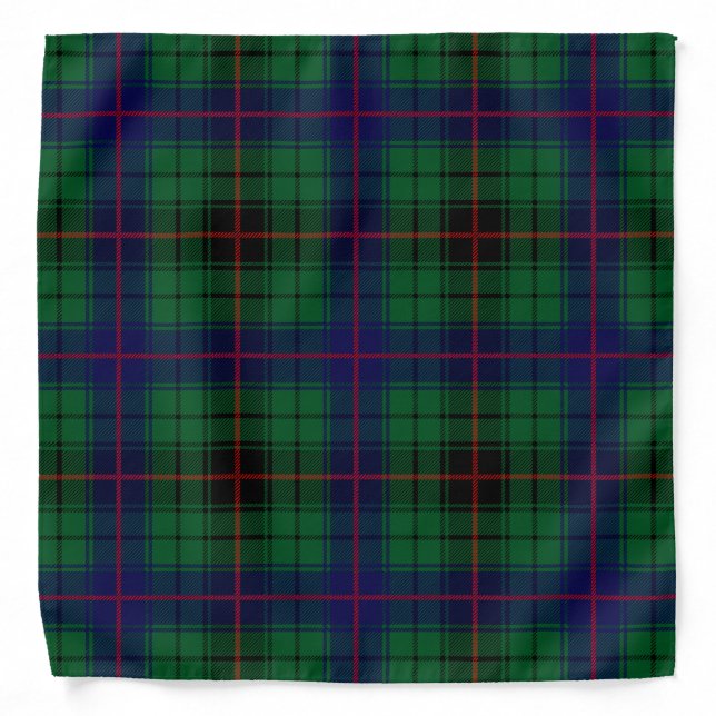 Scottish Clan Davidson Tartan Plaid Bandana (Front)