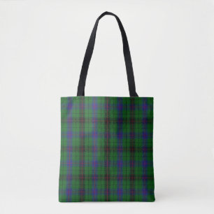Scottish Clan Davidson Tartan Plaid Tote Bag