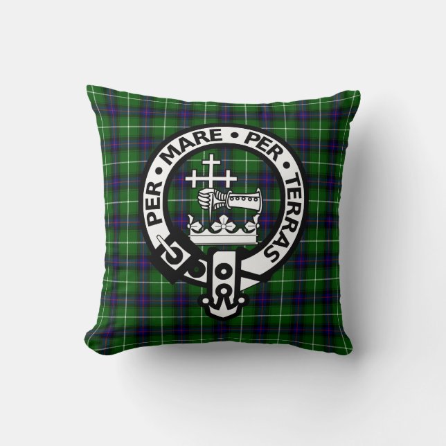 Scottish Clan Donald and Crest Throw Pillow (Front)