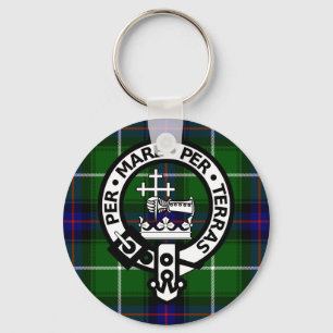 Scottish Clan Donald Tartan and Crest Keychain