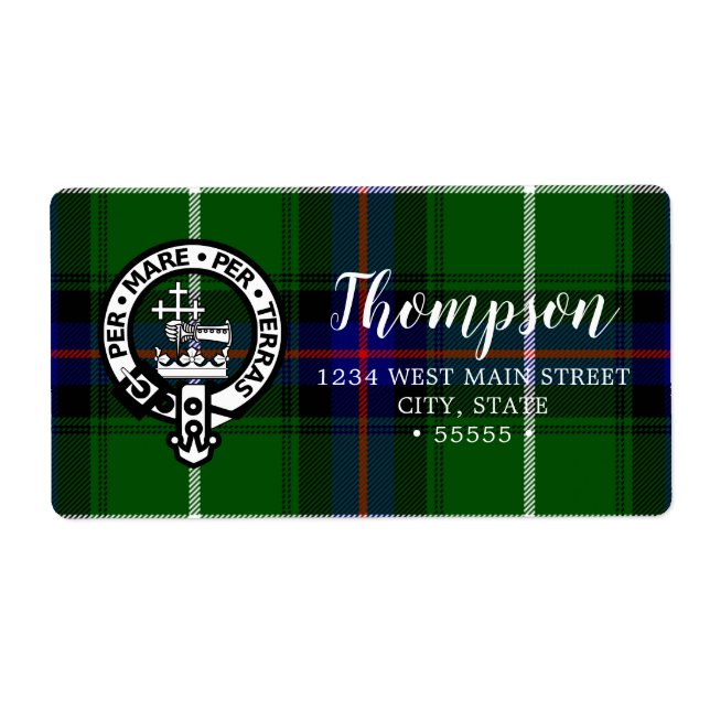 Scottish Clan Donald Tartan and Crest Label (Front)