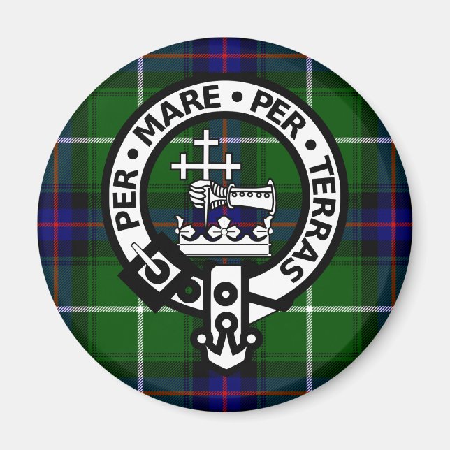 Scottish Clan Donald Tartan and Crest Magnet (Front)