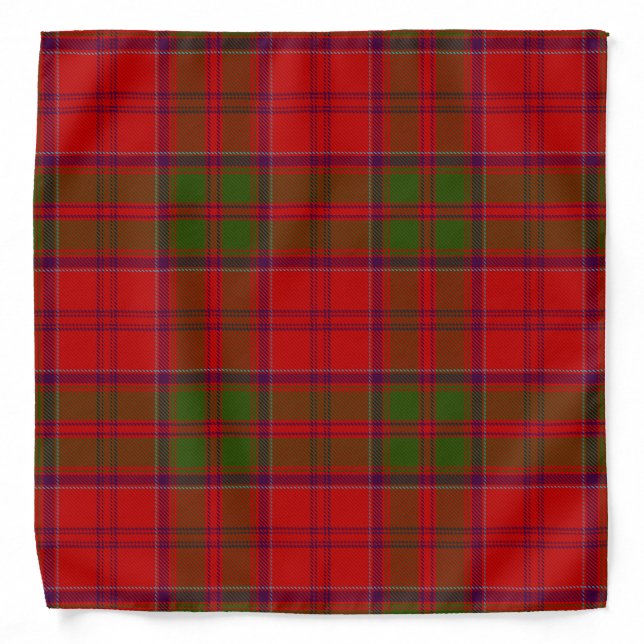 Scottish Clan Drummond Tartan Plaid Bandana (Front)
