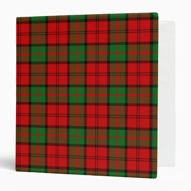 Scottish Clan Dunbar Tartan Plaid 3 Ring Binder (Front/Inside)