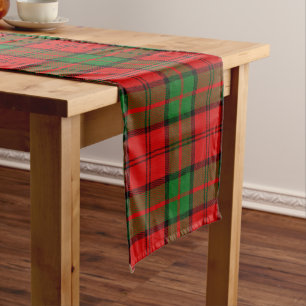 Scottish Clan Dunbar Tartan Plaid Long Table Runner