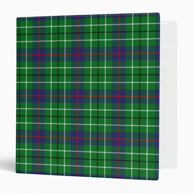 Scottish Clan Duncan Tartan Plaid 3 Ring Binder (Front/Inside)
