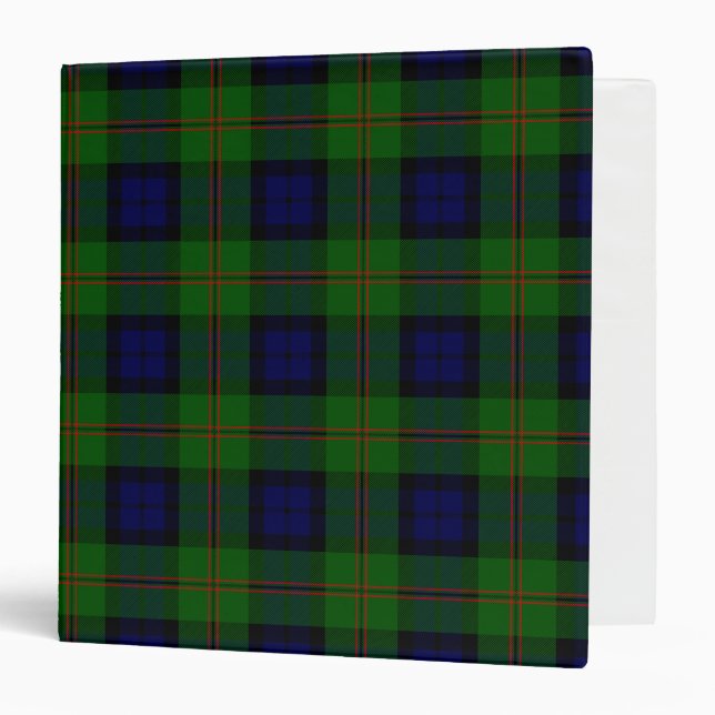 Scottish Clan Dundas Tartan Plaid 3 Ring Binder (Front/Inside)