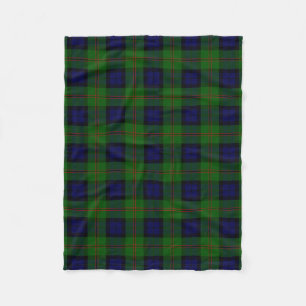 Scottish Clan Dundas Tartan Plaid Fleece Blanket