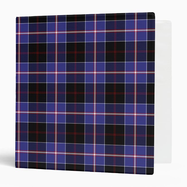 Scottish Clan Dunlap Tartan Plaid 3 Ring Binder (Front/Inside)