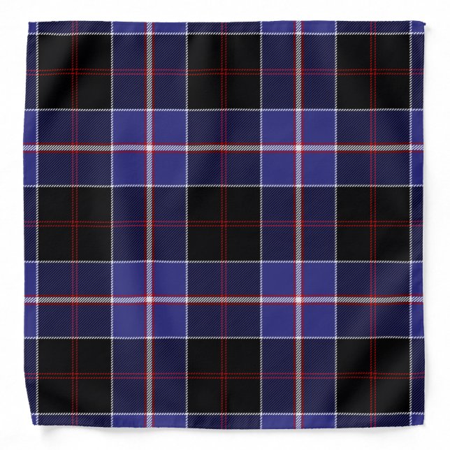Scottish Clan Dunlap Tartan Plaid Bandana (Front)