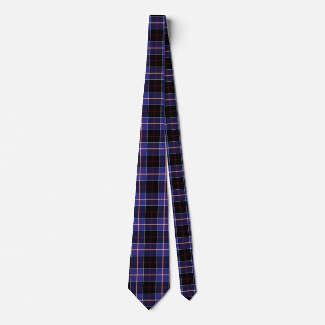 Scottish Clan Dunlap Tartan Plaid Neck Tie (Front)