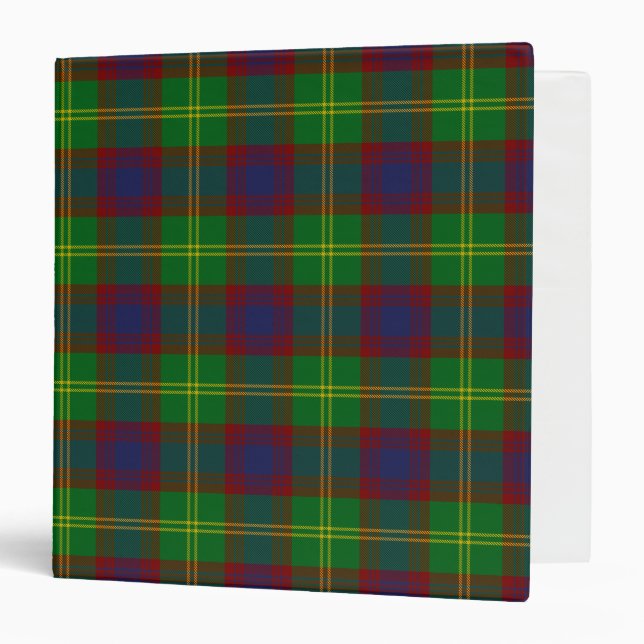 Scottish Clan Durie Tartan Plaid 3 Ring Binder (Front/Inside)