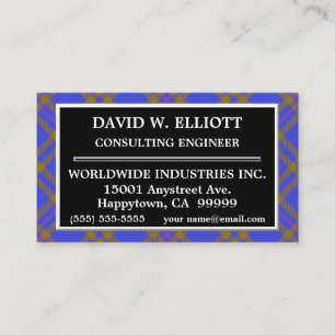 Scottish Clan Elliot Elliott Tartan Plaid Business Card