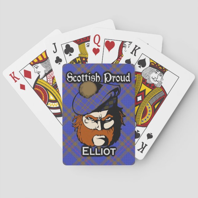 Scottish Clan Elliot Tartan Deck Poker Cards (Back)