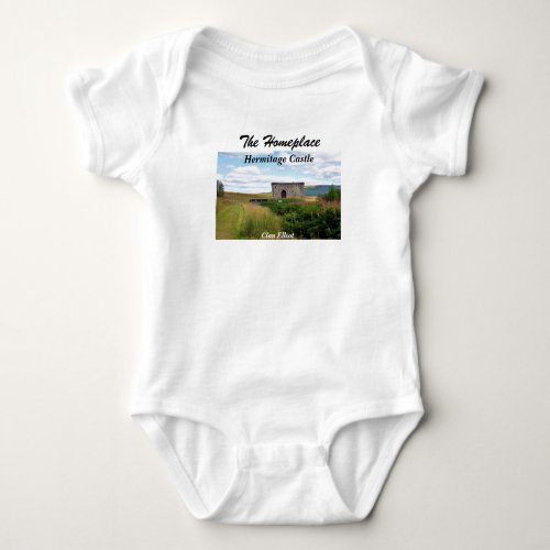 Scottish Clan Elliots Hermitage Castle Baby Bodysuit