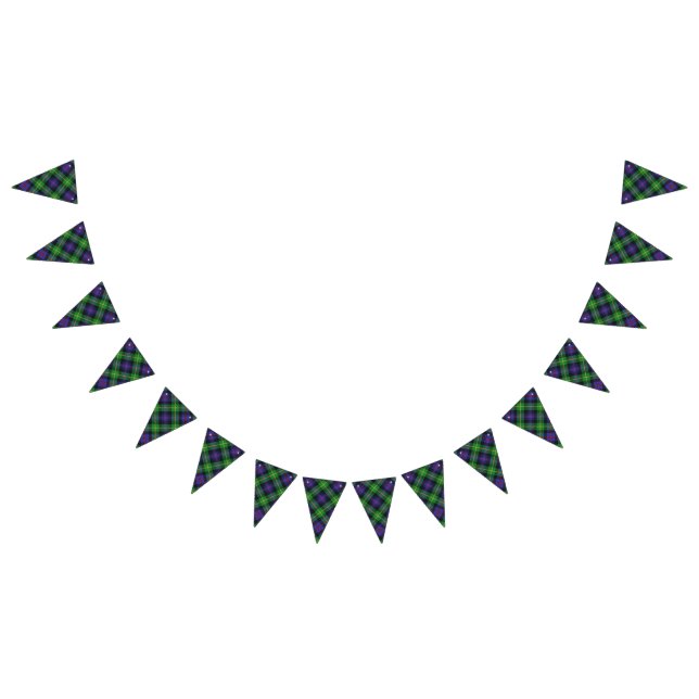 Scottish Clan Farquharson Tartan Bunting Flags (All)