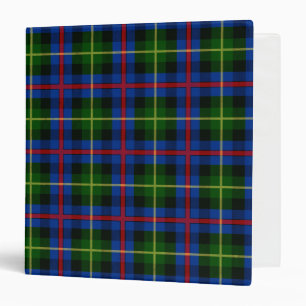 Scottish Clan Farquharson Tartan Plaid 3 Ring Binder