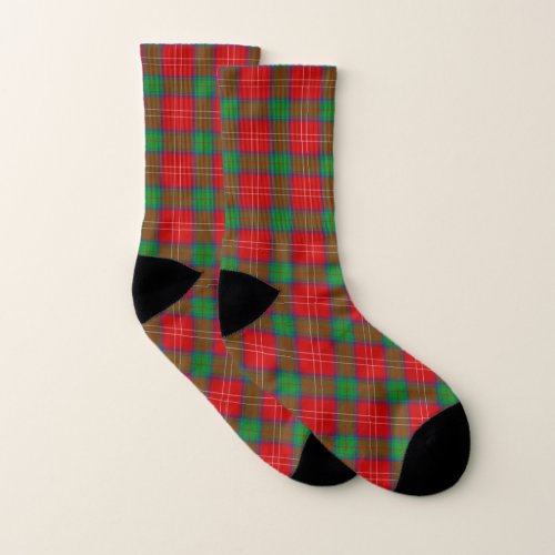 Scottish Clan Fenton Tartan Plaid Socks