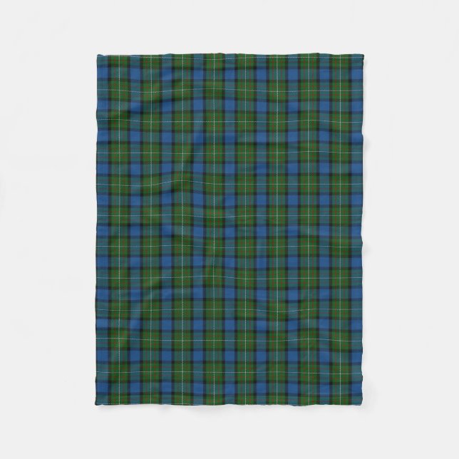 Scottish Clan Fergusson Ferguson Classic Tartan Fleece Blanket (Front)