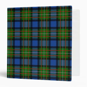 Scottish Clan Fergusson Tartan Plaid 3 Ring Binder