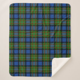 Scottish Clan Fergusson Tartan Plaid Sherpa Blanket