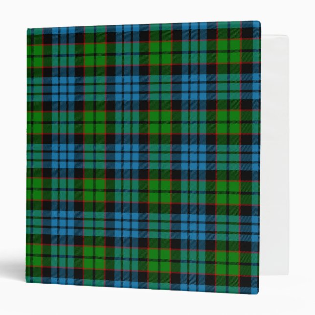 Scottish Clan Fletcher Tartan Plaid 3 Ring Binder (Front/Inside)