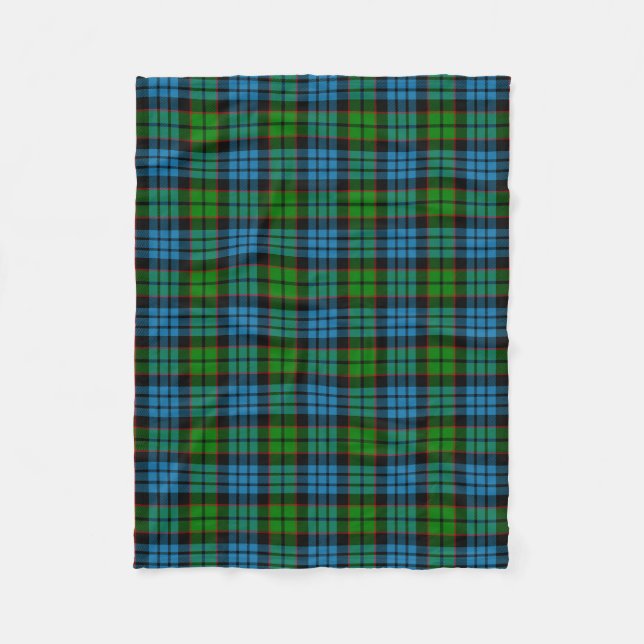 Scottish Clan Fletcher Tartan Plaid Fleece Blanket (Front)