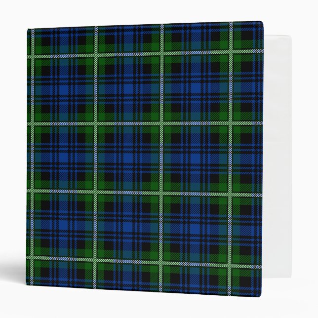 Scottish Clan Forbes Tartan Plaid 3 Ring Binder (Front/Inside)