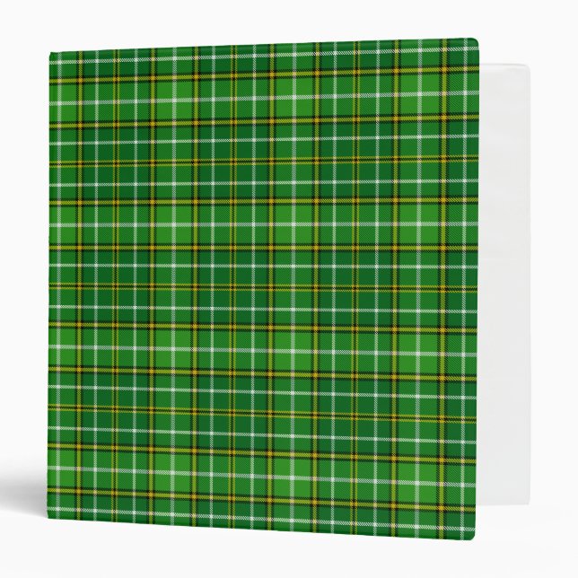 Scottish Clan Forrester Hunting Tartan Plaid 3 Ring Binder (Front/Inside)