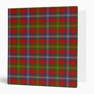 Scottish Clan Forrester Tartan Plaid 3 Ring Binder