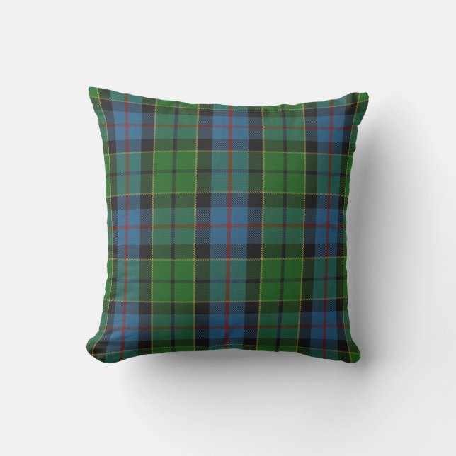 Scottish Clan Forsyth Forsythe Tartan Throw Pillow (Front)