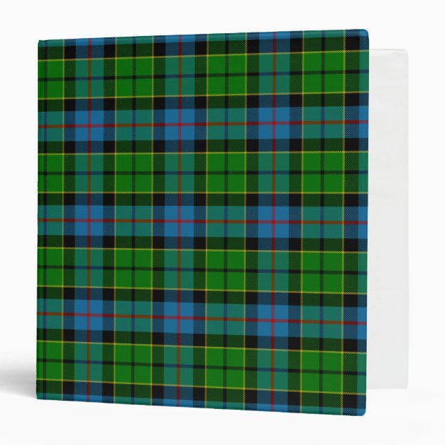 Scottish Clan Forsyth Tartan Plaid 3 Ring Binder (Front/Inside)