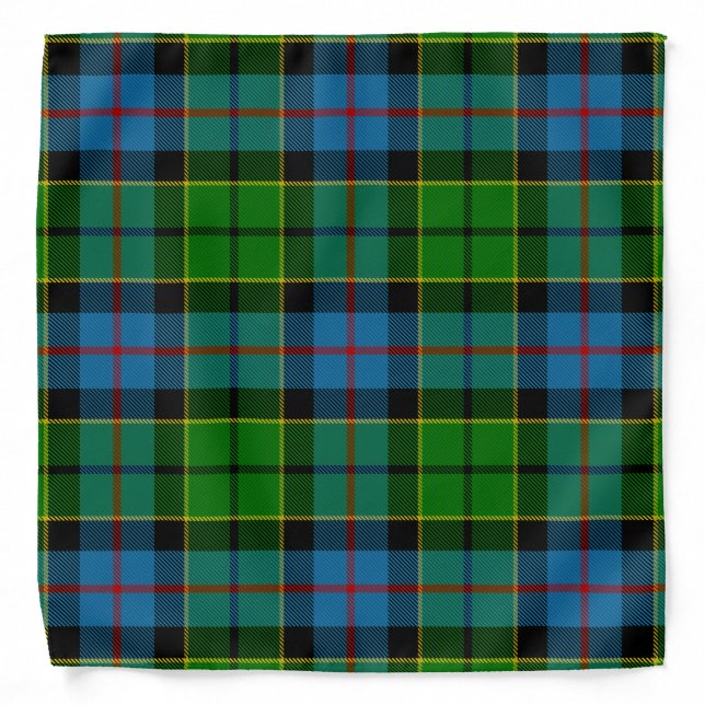 Scottish Clan Forsyth Tartan Plaid Bandana (Front)