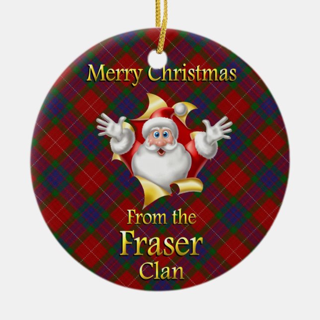 Scottish Clan Fraser Christmas Ornament (Front)
