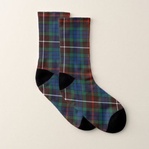 Scottish Clan Fraser Hunting Ancient Tartan Plaid Socks