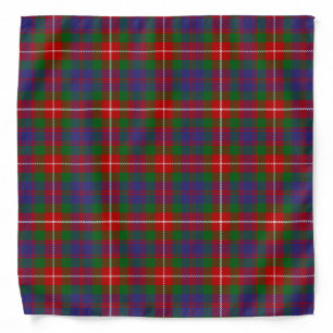 Scottish Clan Fraser of Lovat Tartan Plaid Bandana