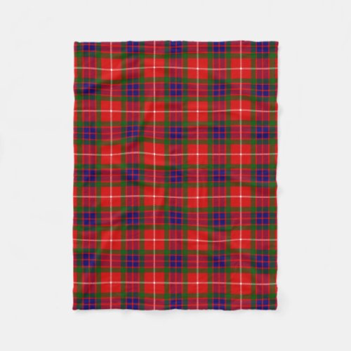 Scottish Clan Fraser of Lovat Tartan Plaid Fleece Blanket