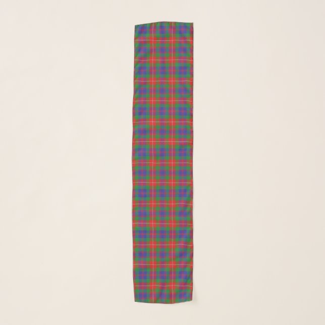 Scottish Clan Fraser of Lovat Tartan Plaid Scarf (Front)